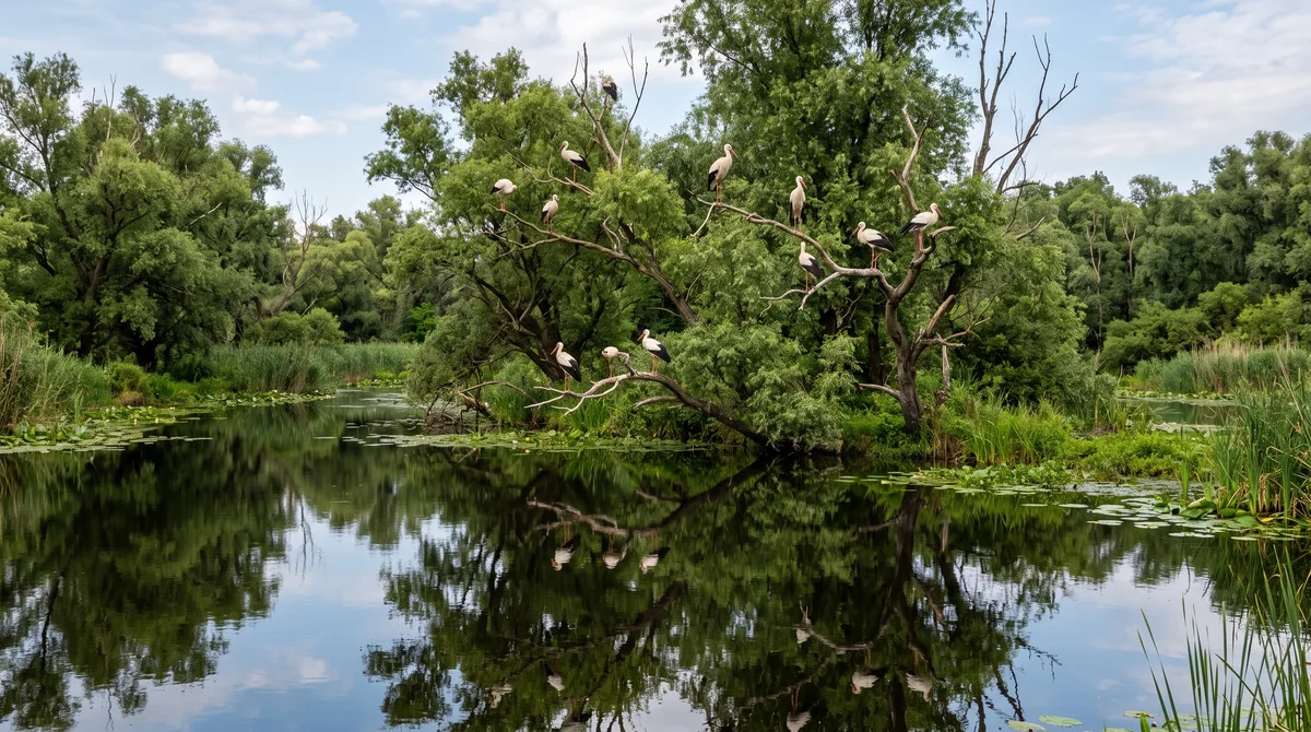 Este casal comprou um pantano de 18 hectares para evitar um desenvolvimento imobiliário e 15 anos depois o lugar se transformou em um ecossistema de vida silvestre com 275 cegonhas e outras espécies