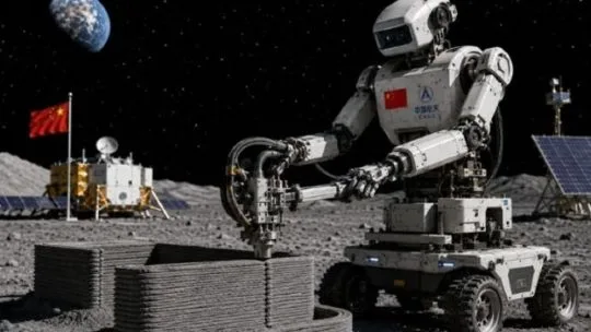 Te presentamos al robot albañil con IA con el que China construirá su base permanente en la Luna1
