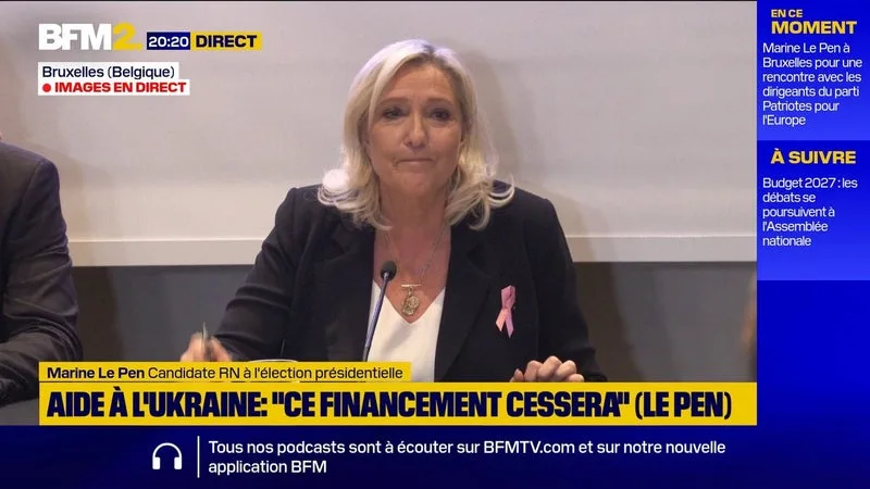 Richard Ferrand "doit quitter la tête du Conseil constitutionnel", estime Marine Le Pen, candidate RN à l'élection présidentielle