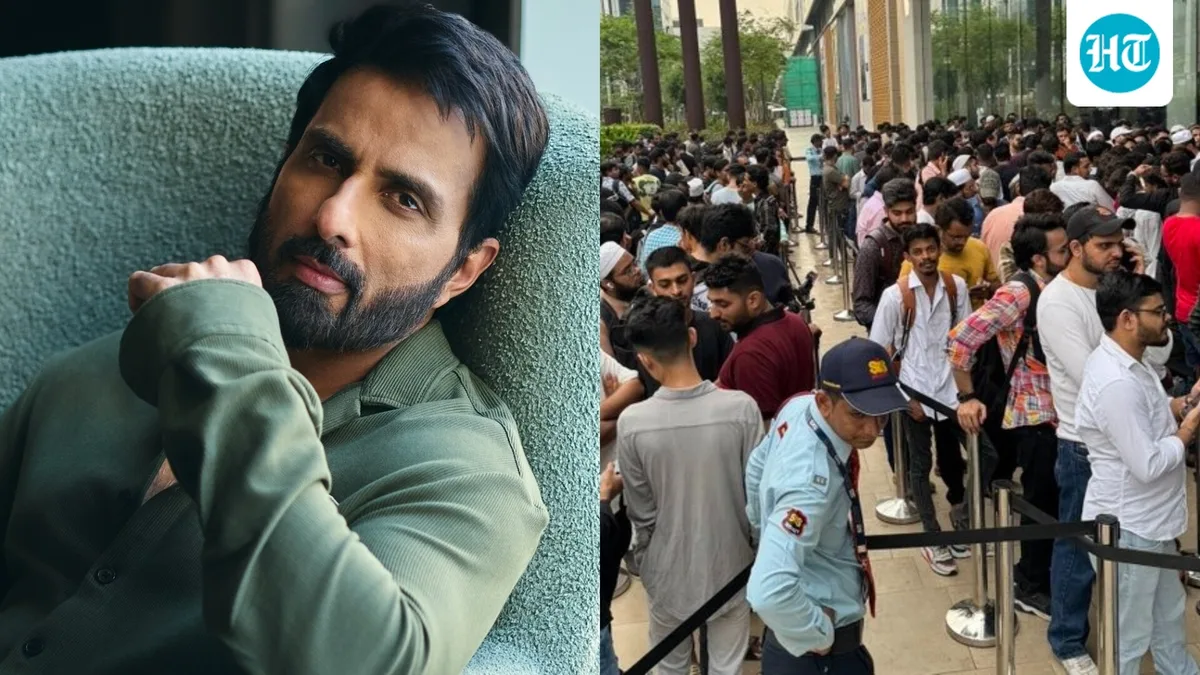 iPhone 18 launch: Sonu Sood reacts to long queues, shares photo saying ‘new phone, new EMI, same old bills’