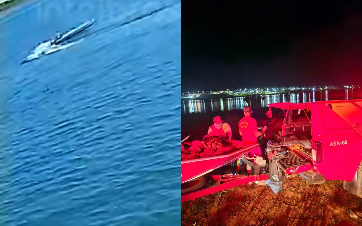 Pai e filho de 4 anos desaparecem após caírem em lago durante passeio de barco; vídeo