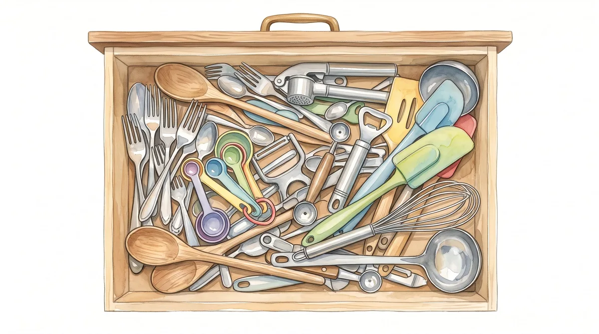 Adiós al caos en la cocina: los únicos objetos que realmente van en tus cajones