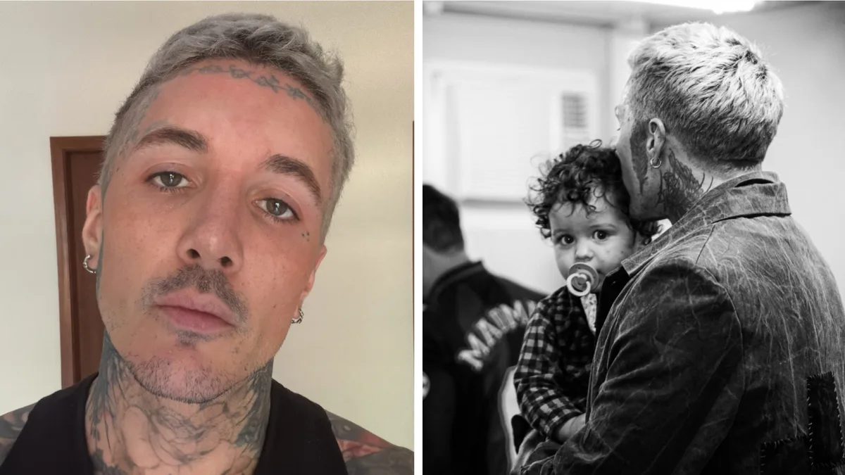 Vocalista do Bring Me The Horizon posta foto com filhos brasileiros após Rock in Rio e brinca: 'Tenho PIX'