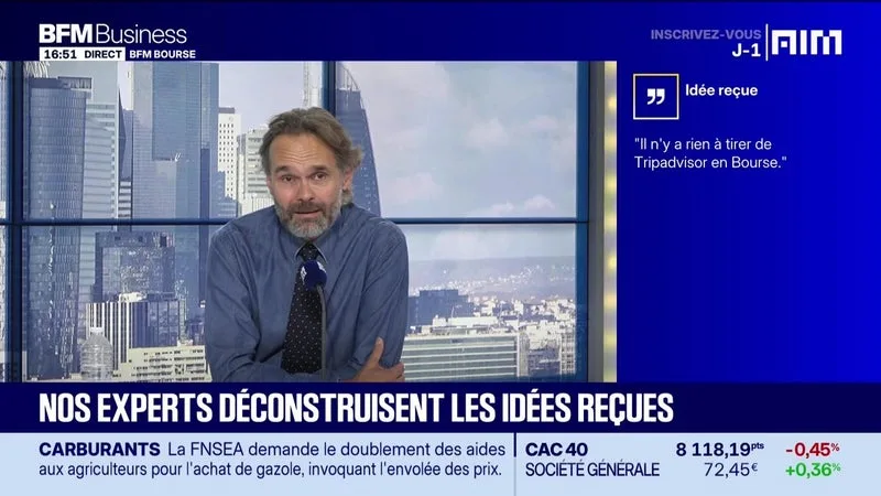 Mythomètre : "Il n'y a rien à tirer de Tripadvisor en Bourse", FAUX répond Charles Monot - 23/09