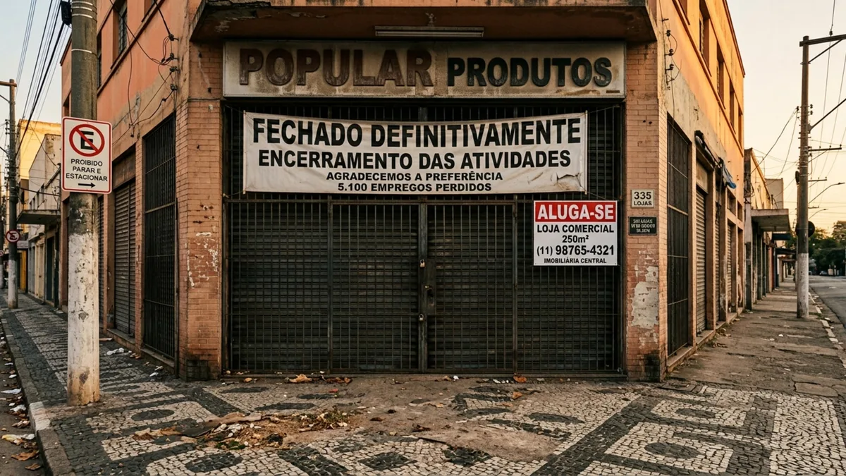 Rede com 335 lojas entra em colapso e mais de 5 mil trabalhadores ficam diante da despedida