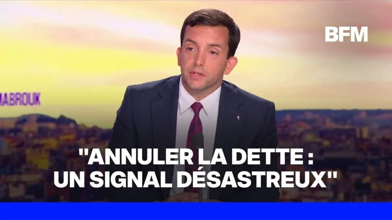 Pour Jean-Philippe Tanguy, député RN, "annuler la dette serait un signal désastreux"