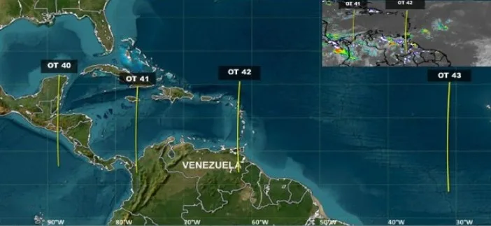 Estas son las zonas en alerta por la Onda Tropical 42 este #27Ago