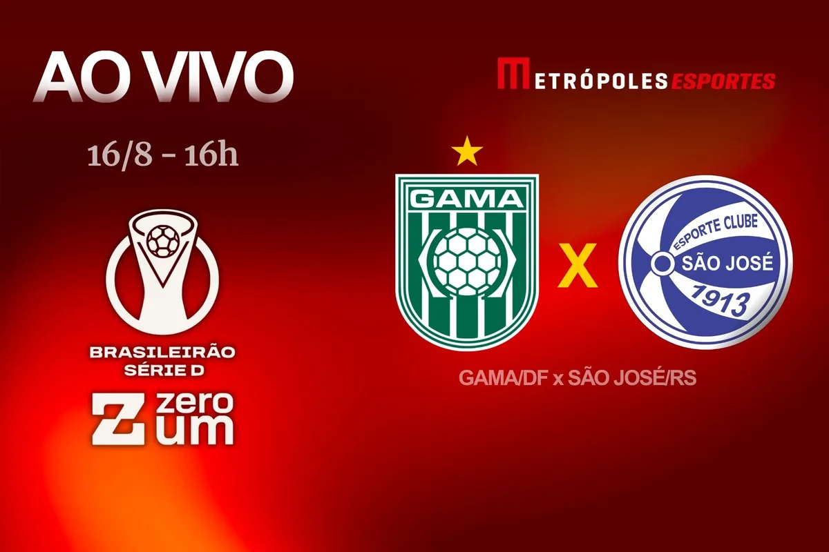 Série D ZeroUm: Metrópoles transmite Gama-DF x São José-RS ao vivo
