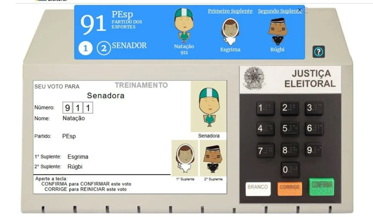 Voto para senador: entenda por que três fotos aparecerão na urna eletrônica