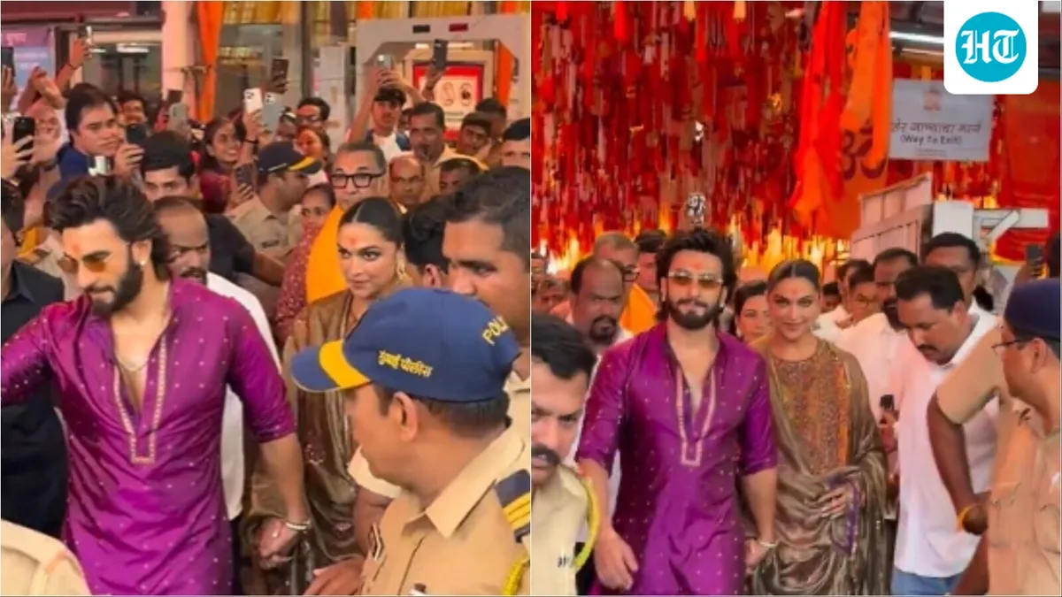 Deepika Padukone, Ranveer Singh visit Siddhivinayak Temple ahead of welcoming second baby. Watch