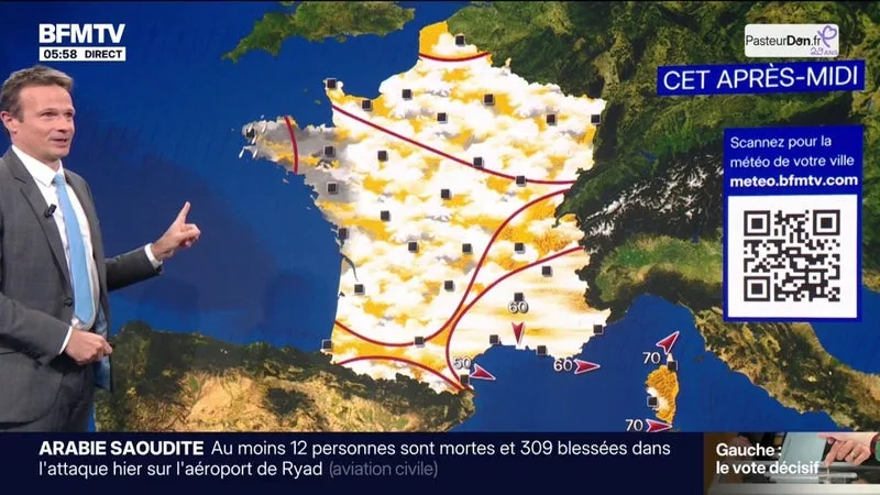 Un temps nuageux et localement pluvieux: la météo de ce dimanche 11 octobre