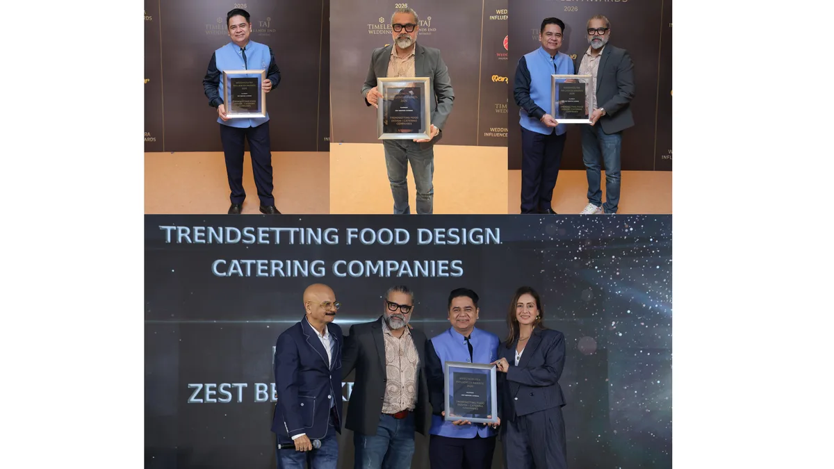 Zest Bespoke Catering Wins Platinum at the WeddingSutra Influencer Awards 2026 for Trendsetting Food Design