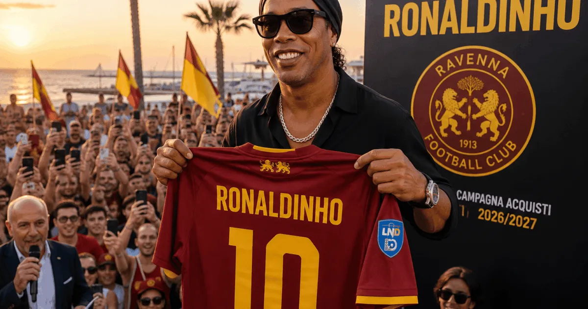 Ronaldinho Gaúcho é apresentado pelo Ravenna em “festa na praia”