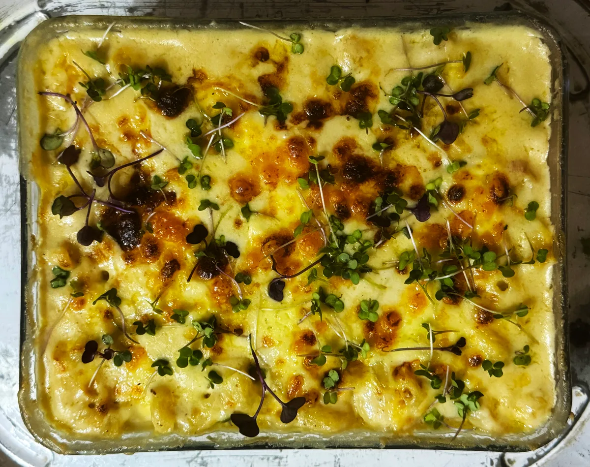 WHAT’S COOKING: Curly mac and cheese with bacon and blue cheese