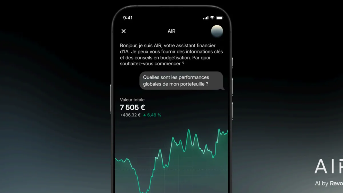 Revolut continue d'innover et lance AIR en France, son assistant IA qui veut devenir un copilote financier