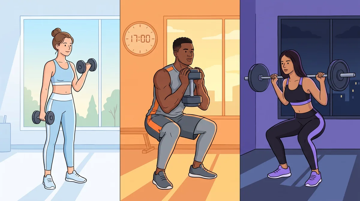 Mañana, tarde o noche: cuándo conviene entrenar fuerza para favorecer el crecimiento muscular