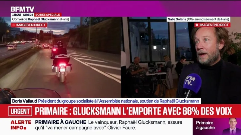 Victoire de Raphaël Glucksmann à la primaire sociale-démocrate: la réaction de Boris Vallaud, président du groupe socialiste à l'Assemblée nationale et soutien du vainqueur