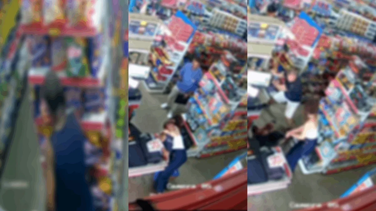 VÍDEO: homem tenta furtar chinelos e é agredido por donos de supermercado em Ibitinga