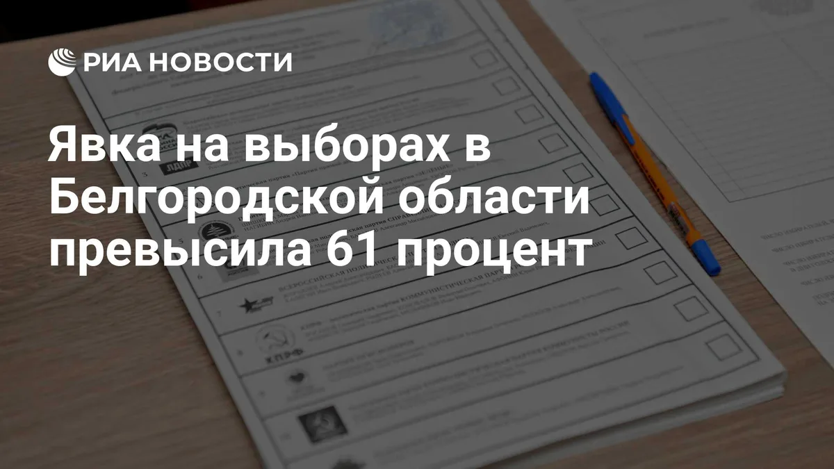 Явка на выборах в Белгородской области превысила 61 процент