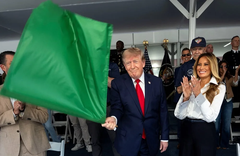 Trump caps 250th celebrations at IndyCar race through Washington