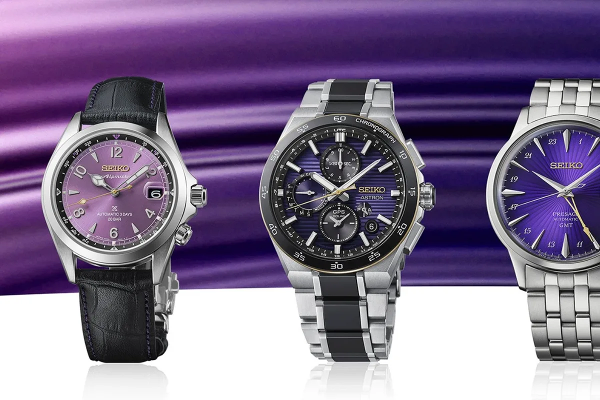 O roxo de Tóquio ganha seis relógios da Seiko