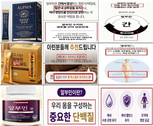 알부민은 건강기능식품 아닌데…부당광고 5곳 또 적발