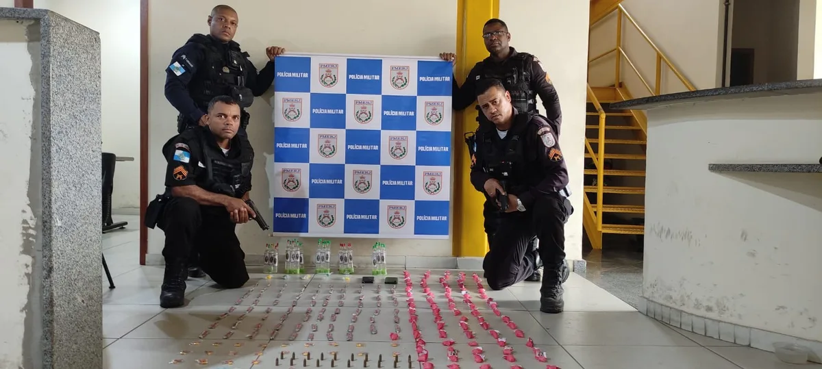 Homem é preso com munições e drogas em Valença