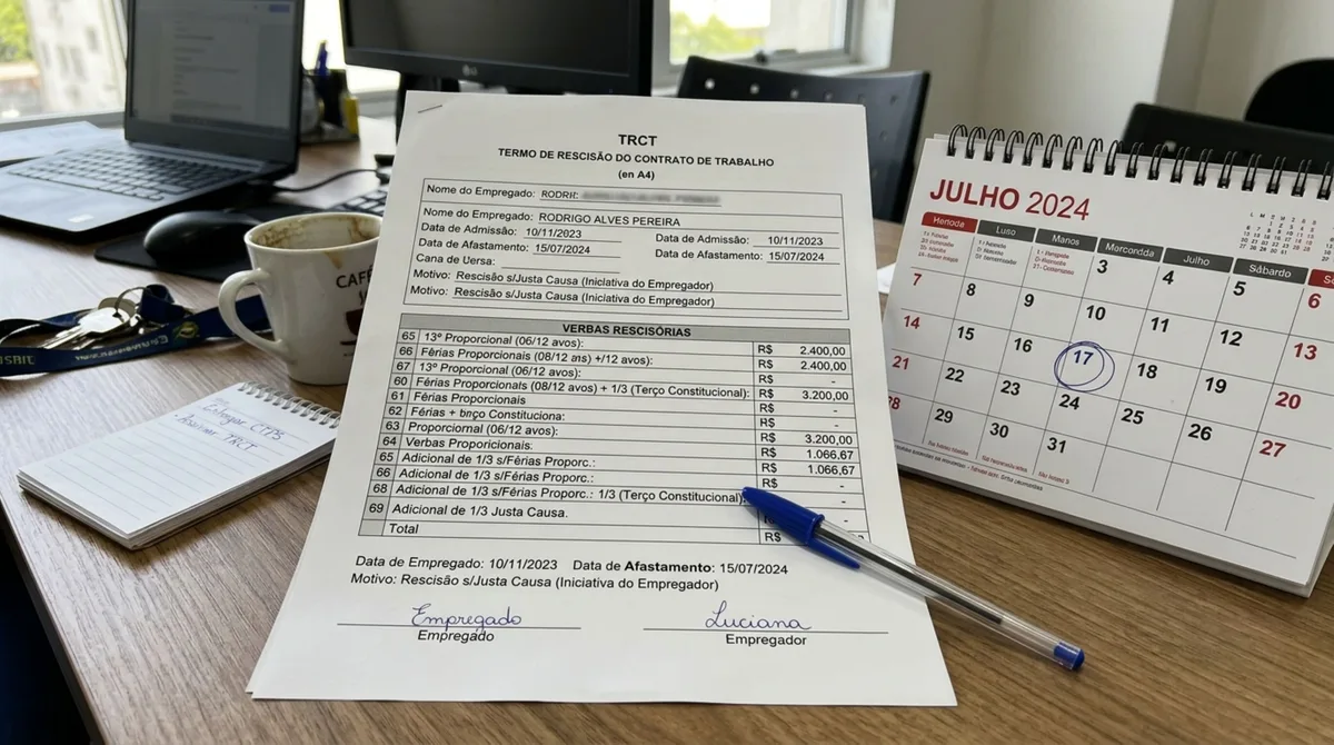 Trabalhador pede demissão no meio do ano e, ao receber a rescisão, descobre como foram calculados o 13º e as férias proporcionais