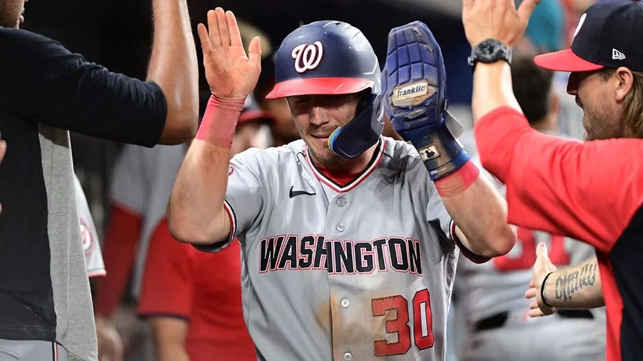 Nationals outfielder does his best Spider-Man impression for one of baseball's best catches of the year