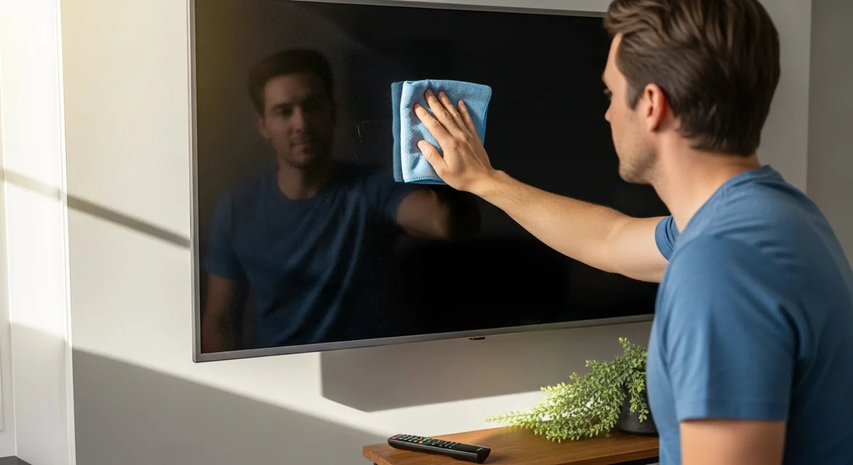 Truco de fabricantes para limpiar la pantalla del televisor, teléfono o monitor sin dejar marcas