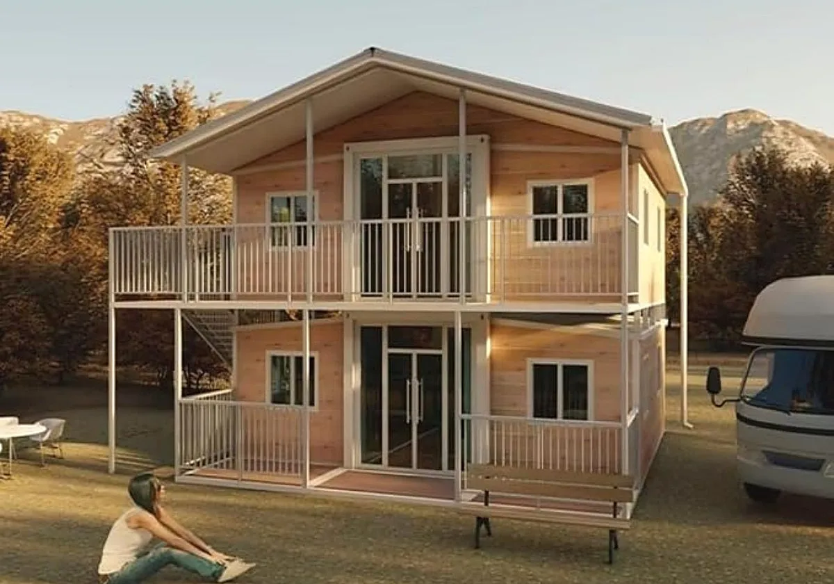 La casa prefabricada de Amazon por 16.000 euros con dos pisos y una estructura de acero