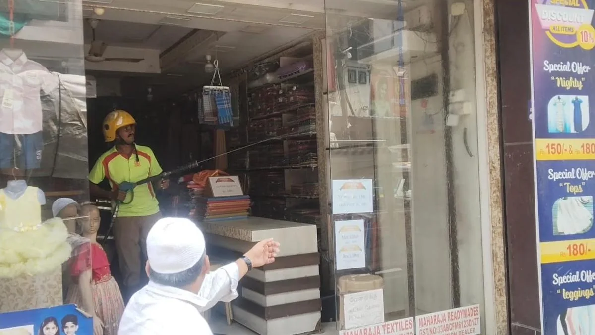 Fire at textile shop in Arakkonam