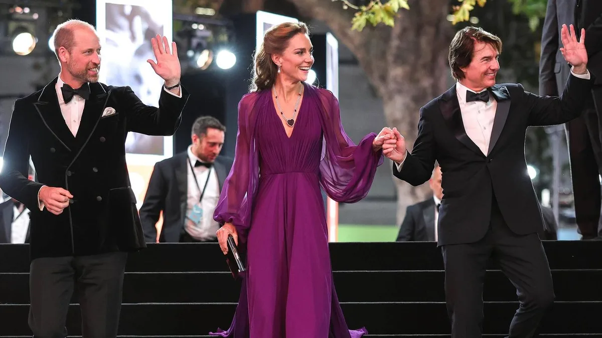 Schwarze Komödie „Digger“: Prinz William und Prinzessin Kate feiern Filmpremiere mit Tom Cruise