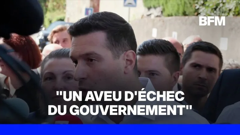 Croissance en berne: Jordan Bardella, président du RN, pointe "l'impuissance" du gouvernement