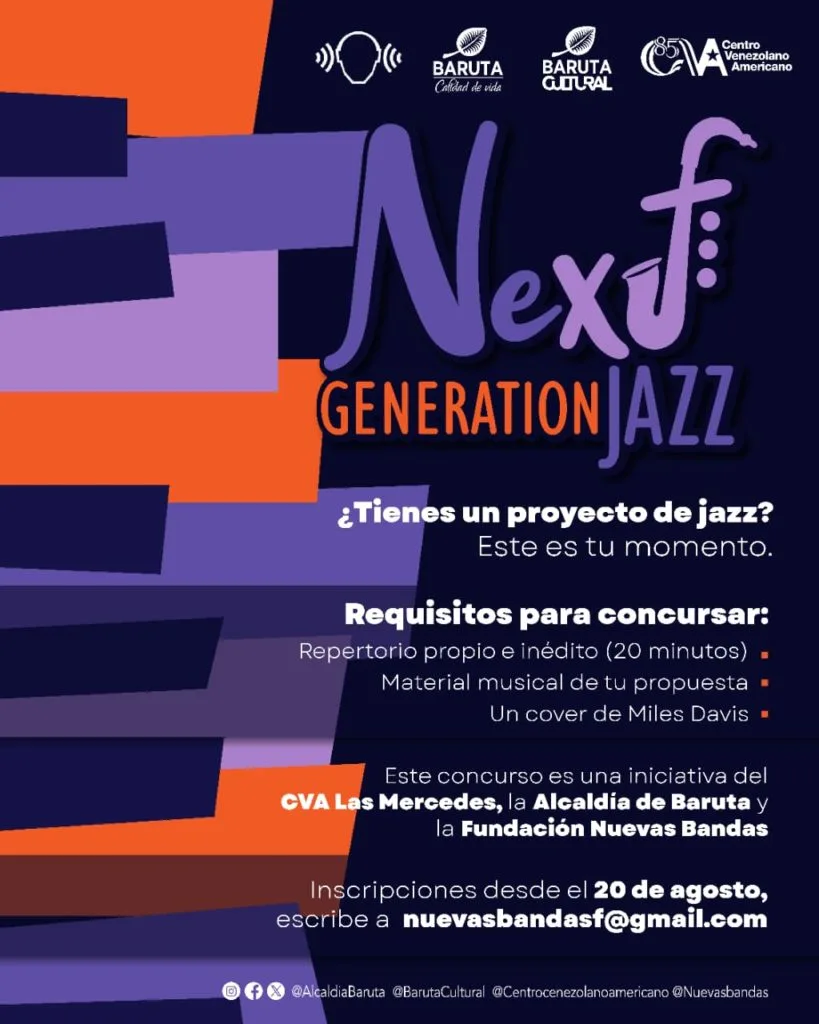 Next Generation abre su convocatoria para encontrar, impulsar y poner en escena a los nuevos exponentes del jazz venezolano