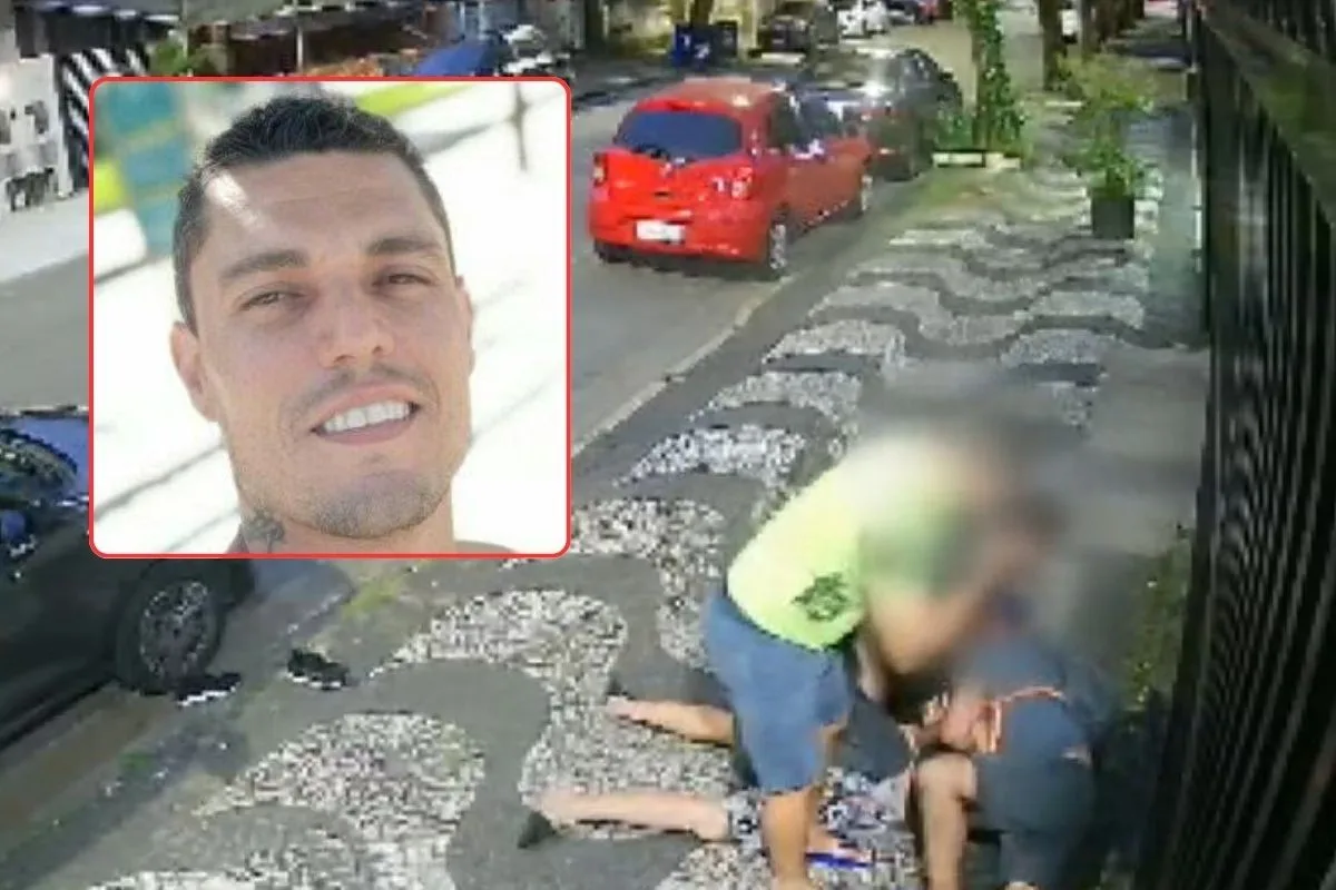 Homem morre asfixiado após ser imobilizado durante surto em rua do litoral de SP; VÍDEO