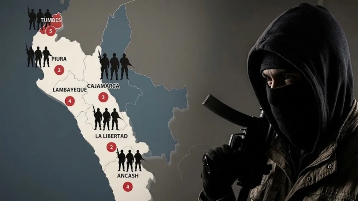 Mapa criminal del norte: Áncash, Lambayeque y Tumbes concentran la mayor cantidad de bandas extorsivas en Perú