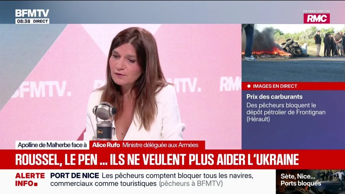 "Le soutien à l'Ukraine est une condition de notre sécurité collective en Europe", assure Alice Rufo, ministre déléguée aux Armées