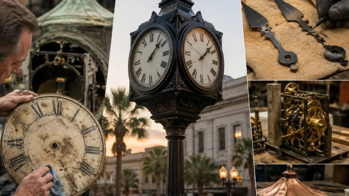 Florida clock restored after nearly a century outdoors in a painstaking 700-hour project