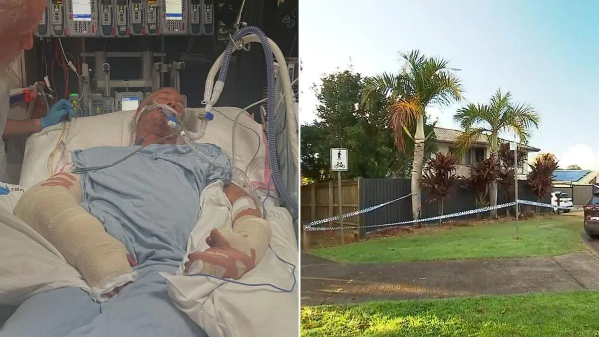 Victoria Point home invasion: Father-of-three Corey Conaty wakes from induced coma after being repeatedly stabbed by masked gang