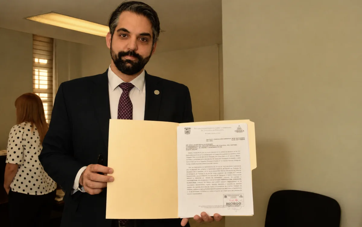 Diputado Attolini presenta denuncia para que se realice auditoría a SIMAS Torreón