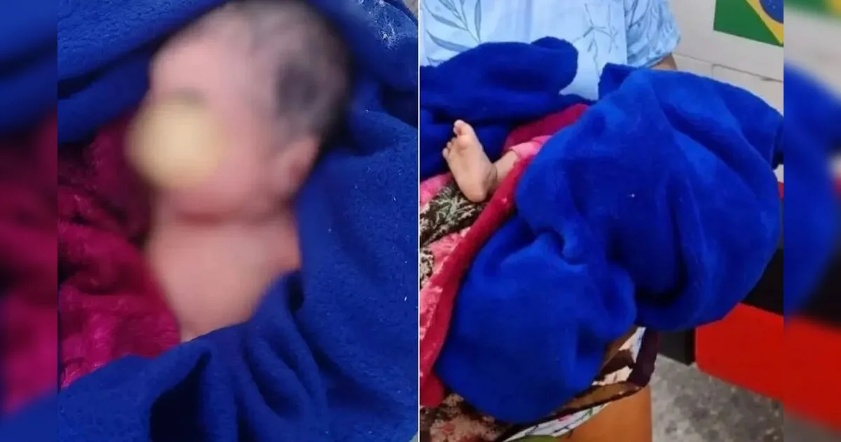 Bebê recém-nascido é abandonado na porta de casa e resgatado após