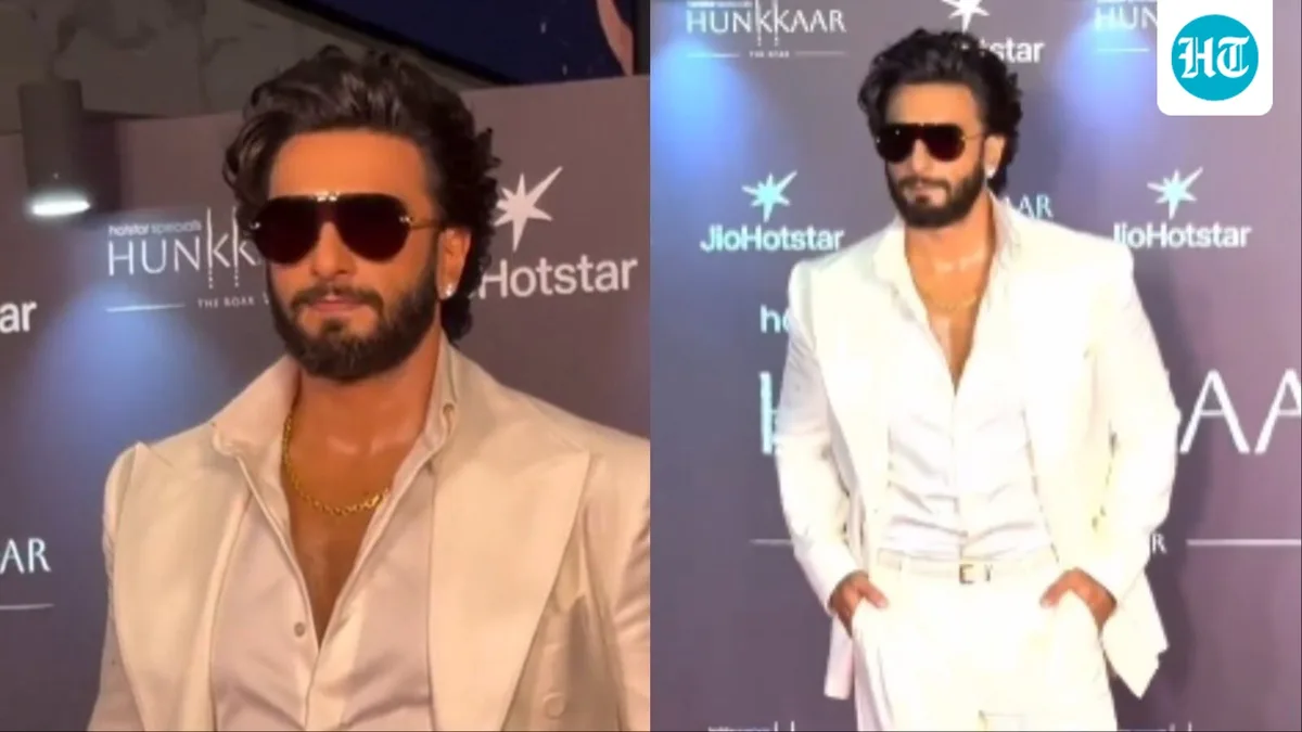 Ranveer Singh makes first public appearance after 2nd baby’s birth at Hunkkaar premiere; fans call him ‘handsome dad’