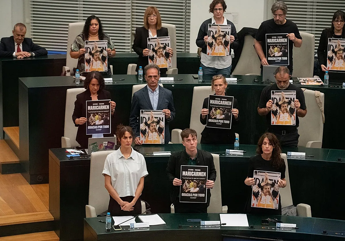 Más Madrid y PSOE paran el Pleno con un minuto de silencio por Maricarmen y Almeida les acusa de «carroñerismo»