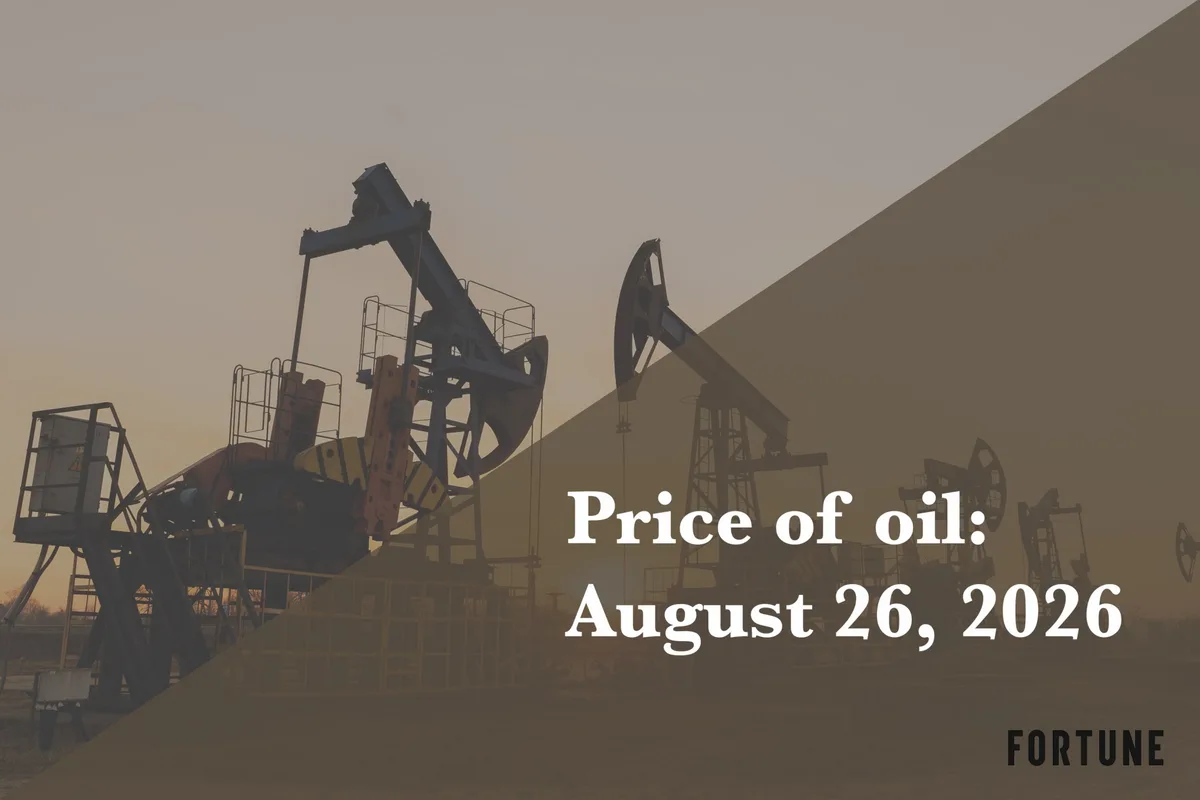 Current price of oil as of August 26, 2026