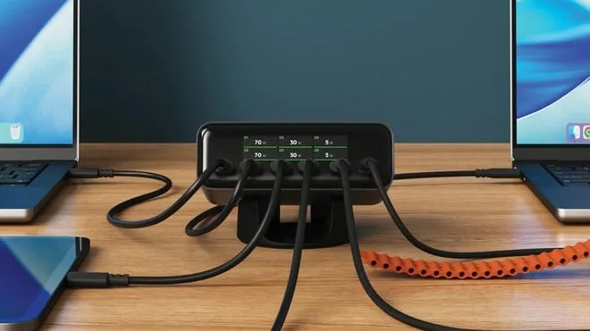 Satechi ChargeView: novo hub de 240W com tela LCD mostra status de carga em tempo real