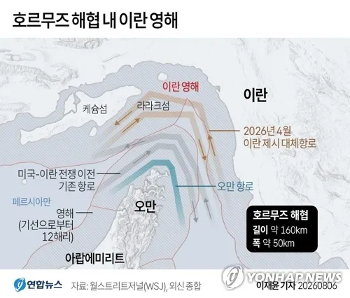 "日정부, 호르무즈 해협 우회 원유 수송로 건설 지원"