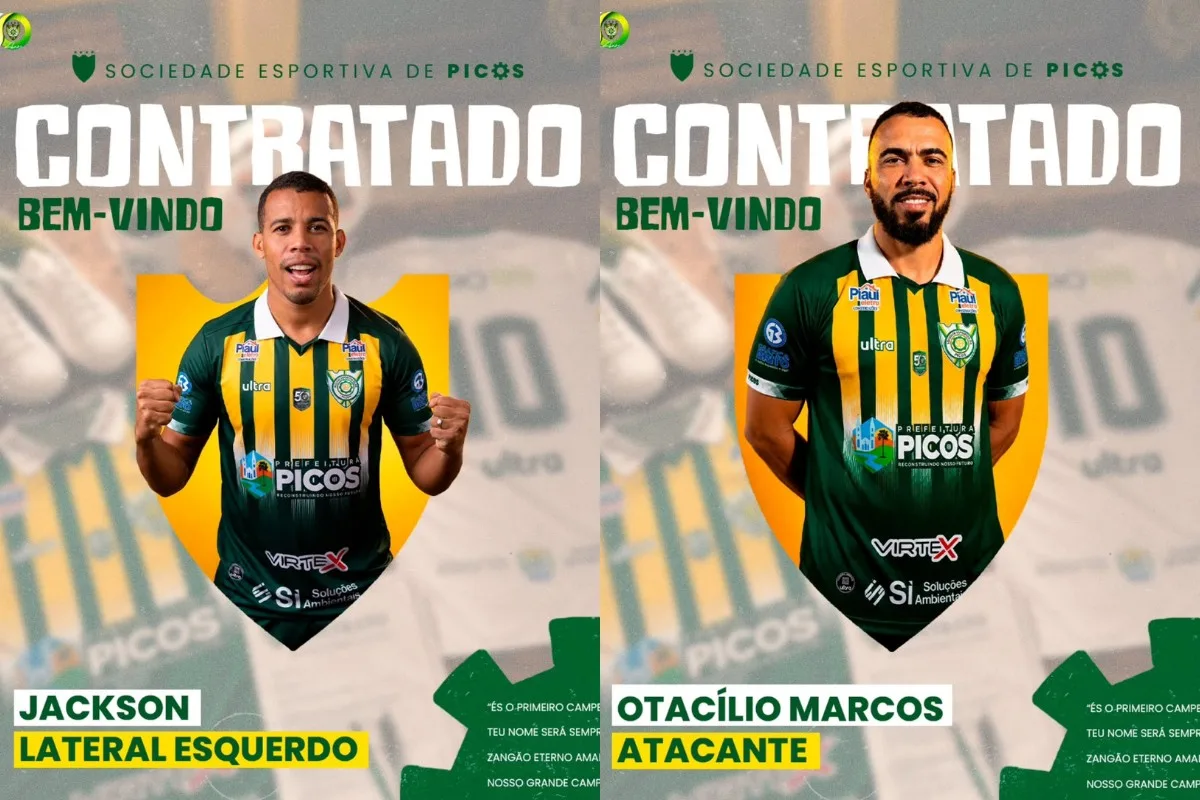 Picos oficializa acerto com lateral Jackson e atacante ex-Iguatu para o Piauiense Série B