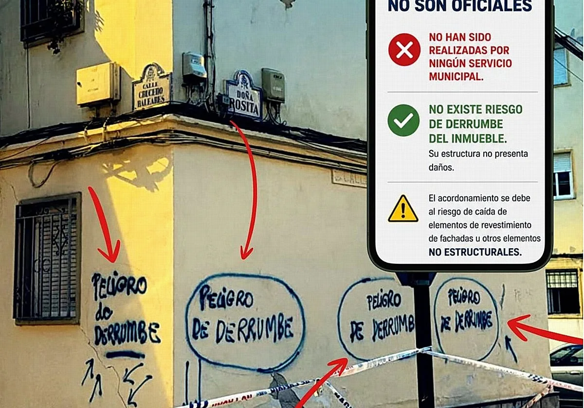 Aparecen en Granada falsas pintadas que avisan del «riesgo de derrumbe» de edificios
