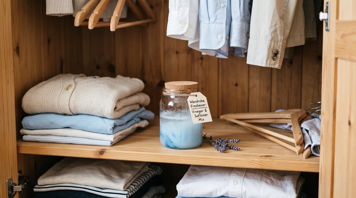 Colocar uma xícara de vinagre com algumas gotas de amaciante dentro do guarda-roupa à noite: o que acontece enquanto você dorme